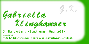 gabriella klinghammer business card